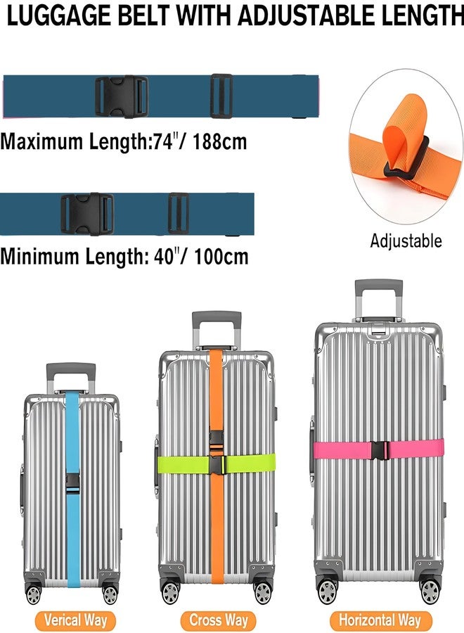 APAV Luggage Straps Belt Heavy Duty Adjustable with Buckle Clips for Suitcase | Trolleys and All Kind of Luggages | for Traveling Business/Leisure Trip (Pack of 4 (NB)) - Image 5
